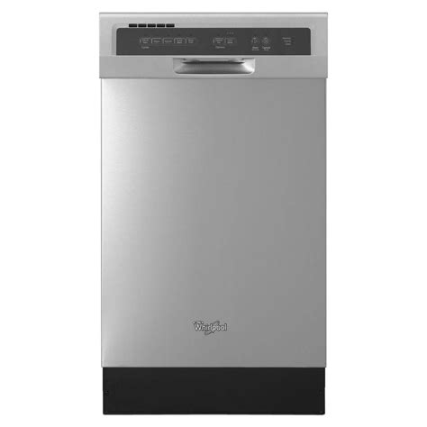 Whirlpool 18 In Front Control Built In Compact Tall Tub Dishwasher In