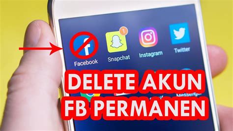 Cara Delete Akun Facebook Fb Permanen Dan Sementara Lewat Hp Youtube