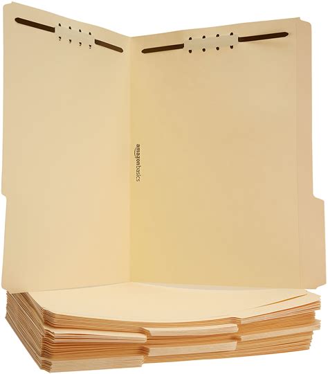 Amazon Basics Manila File Folders With Fasteners Letter Size 50 Pack