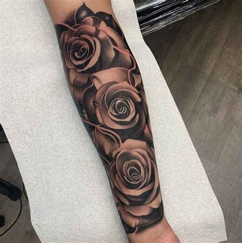 Black Rose Tattoo Half Sleeve