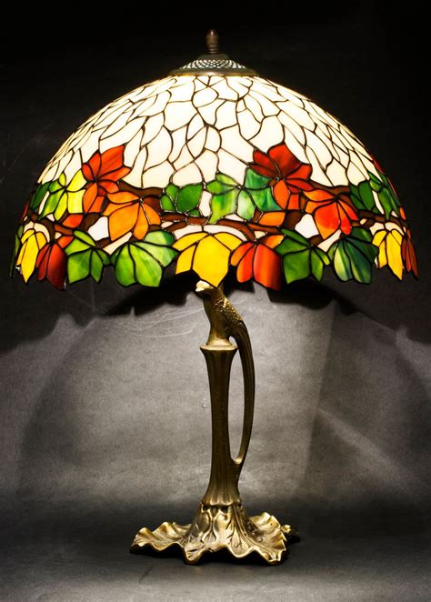 16 Chestuns Lámpara Tiffany Lámpara de vidrio Etsy México Glass