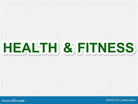 Health And Fitness Sign Stickers Stock Vector Illustration Of Happy