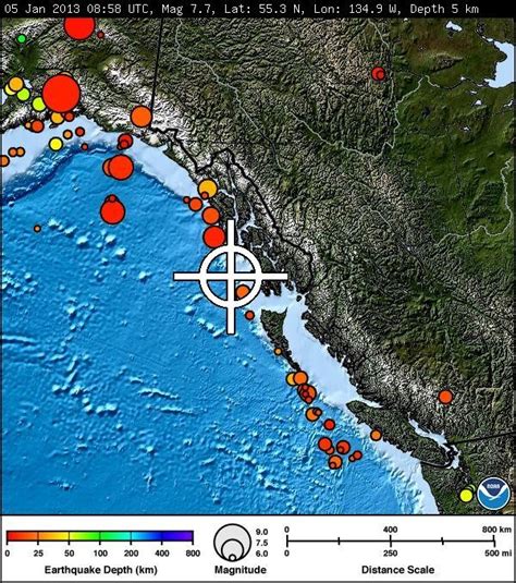 Earthquake Measuring 7 5 On Richter Scale Rocks Alaska