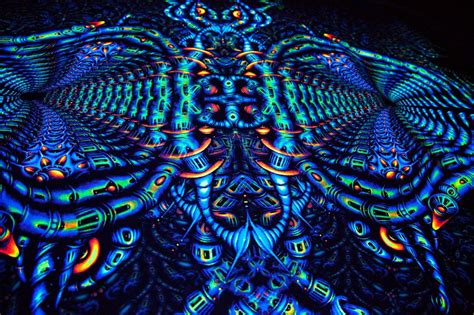 Psychedelic Tapestry Monkeysound Uv Blacklight Backdrop Psy Decor