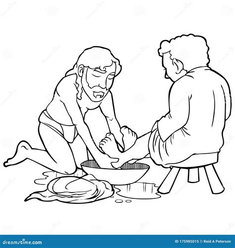 Jesus Washes The Disciples Feet Coloring Page Jesus Washes His
