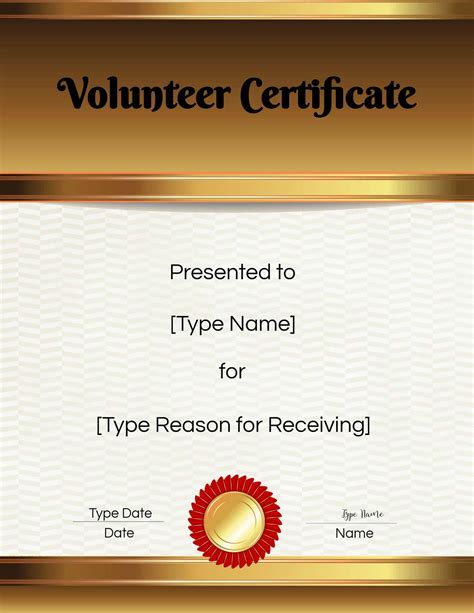 Free Volunteer Certificate Template Many Designs Are Available