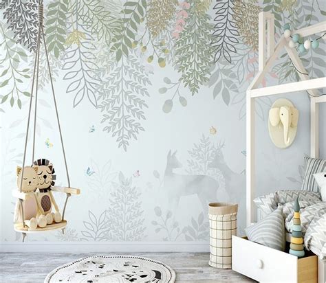 Child Room Wallpaper Floral Baby Room Large Wall Mural Cr2 Room