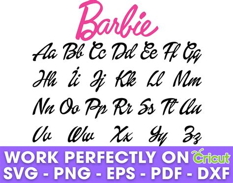 Barbie Schrift Barbie Schrift Svg Barbie Alphabet Barbie Etsy De My