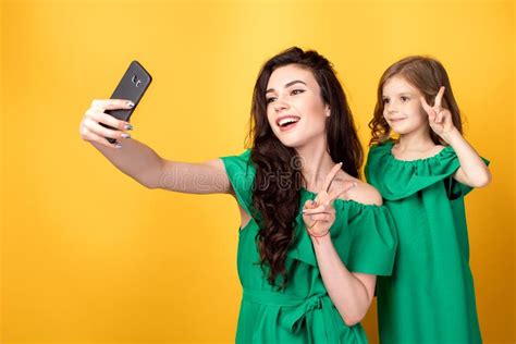 awesome mother with daughter taking selfie stock image image of cheerful crop 119188647