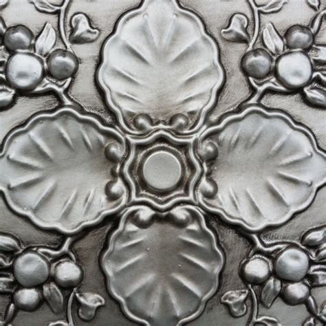 Pl19 Faux Tin Antique Silver Ceiling Tile 3d Embossed Etsy