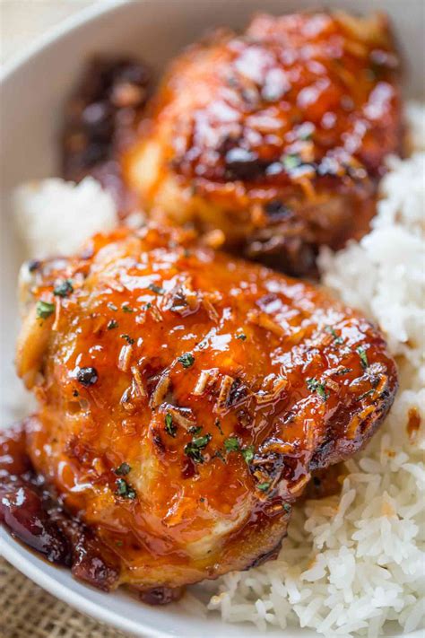 Tender chicken thighs bathed in a delicious sticky apricot ginger sauce, easily prepared in the instant pot with steamed baby bok choy. One Pan Baked Apricot Chicken (5 Ingredients!) - Dinner ...