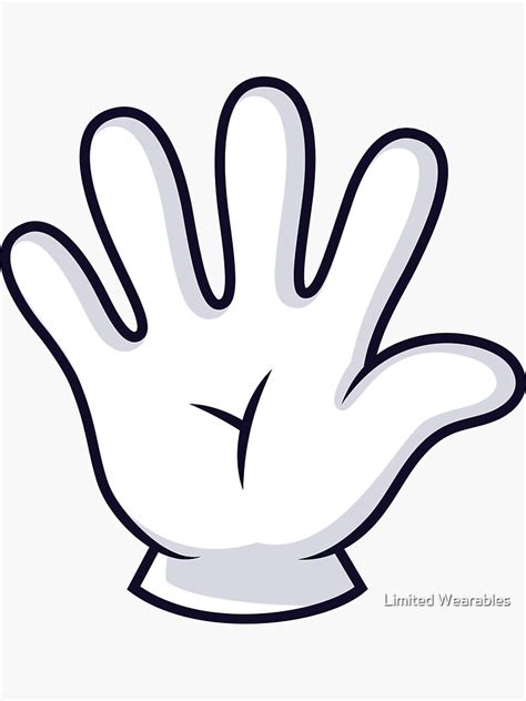High Five Cartoon Hand Sticker For Sale By Noverda Redbubble