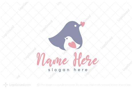 Mother And Baby Bird Logo