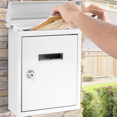 Modern Wall Mount Lockable Mailbox Outdoor Galvanized Steel Locking Letter Box