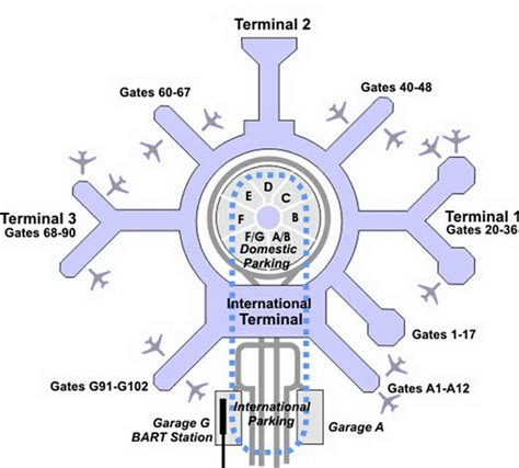 Sfo Terminal G Map Map Of Sfo Terminal G California Usa