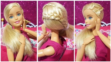 Paso A Paso Coleta Con Trenzas Para Tu Mu Eca Barbie Youtube