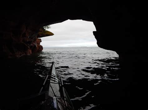 Kayaking In A Lake Superior Sea Cave Sand Island Apostle Islands