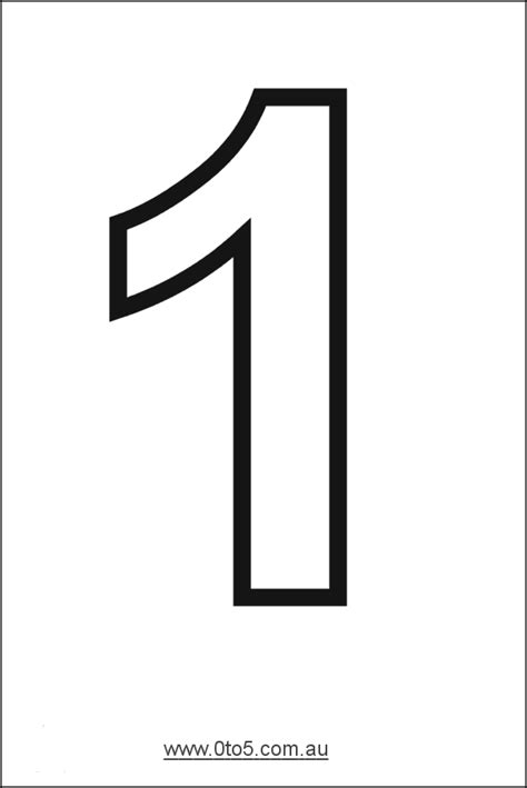 Number One Printable Template Letter Stencils To Print Number