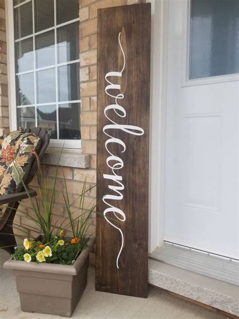 Welcome Front Porch Sign Wooden Porch Sign Farmhouse Style Etsy