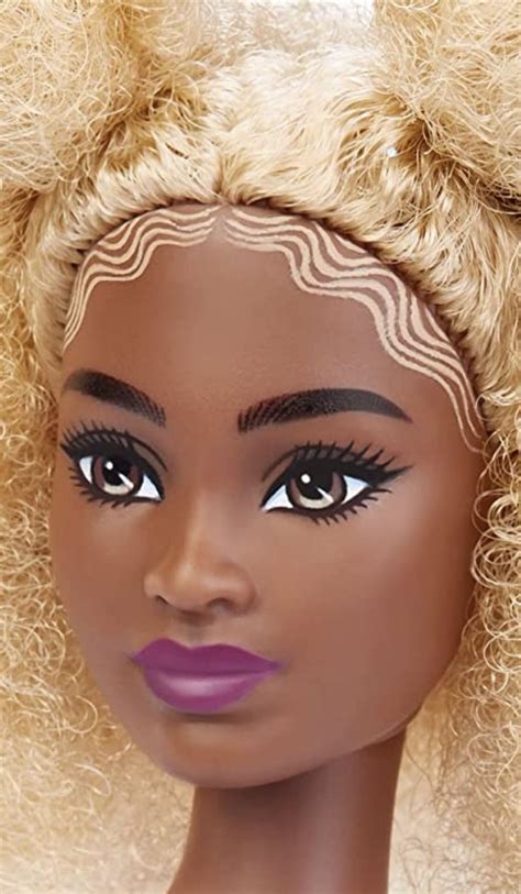 Face Mold Strawberry Blonde Hair Doll Makeup Black Barbie Barbie Friends Motherland