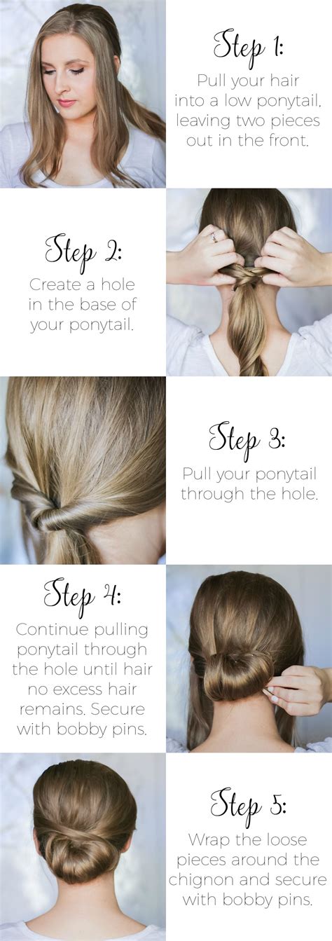 This Elegant Wrapped Chignon Is The Perfect Second Day Hairstyle Idea