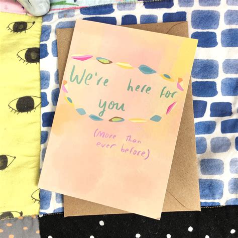 Were Here For You More Than Ever Before Card By Nicola Rowlands