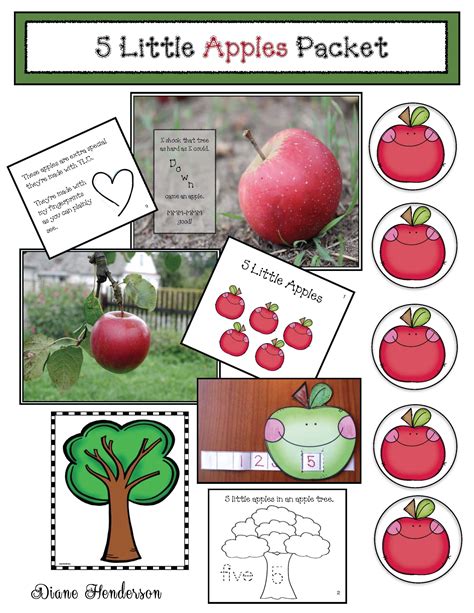 5 Little Apples In An Apple Tree Activities Apple Activities Apple