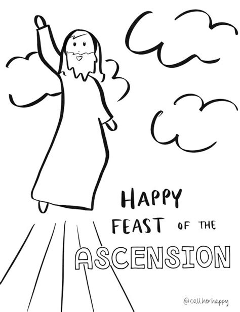 Ascension Sunday Printable Coloring Page Sheet Lazy Liturgical Year