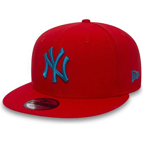 New Era Flat Brim Blue Logo 9fifty Essential League New York Yankees