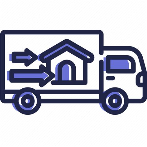 Truck Transport Mover Home House Moving Service Icon Download