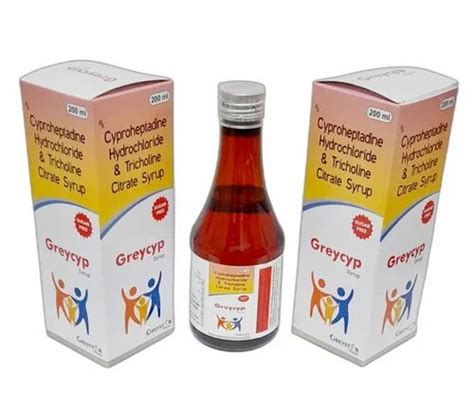 Cyproheptadine Hydrochloride And Tricholine Citrate Syrup 200 Ml At Rs