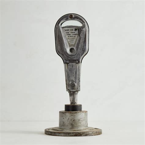 Vintage Nickel Parking Meter On Stand Etsy
