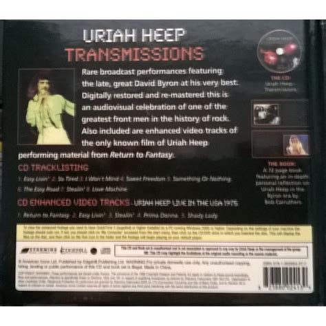 Transmissions De Uriah Heep Cd Bonus Chez 0711m Ref117637208