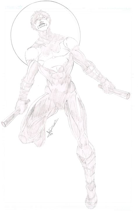 New 52 Nightwing Sketch By Blaquejag On Deviantart