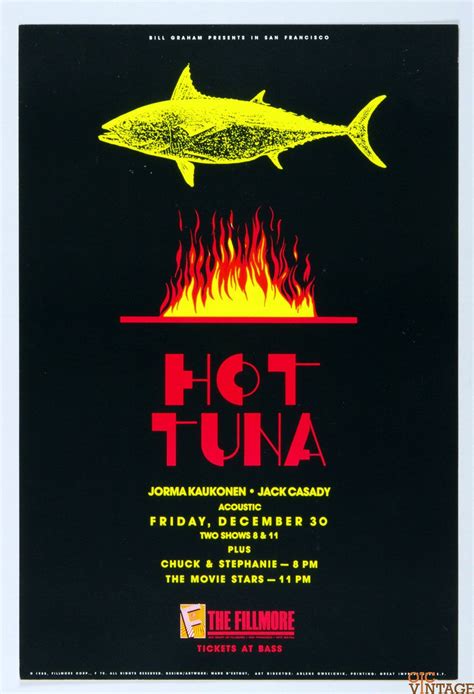 Hot Tuna Jorma Kaukonen Jack Cassidy Poster Dec New Fillmore