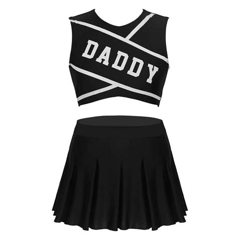 Womens Adult Schoolgirl Role Play Uniform Cheerleader Daddy Lover For