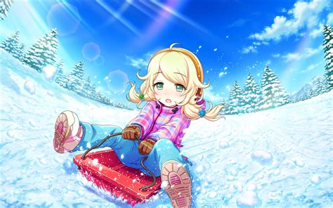 Download Wallpapers Kozue Yusa Winter Anime Characters The