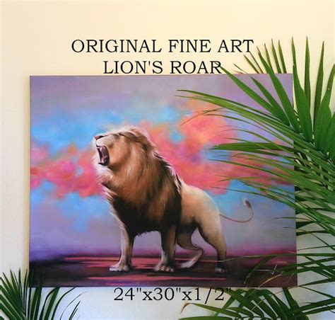 Joy Of Art By Marina Joy Original Lions Roar Painting
