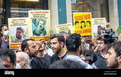 Gezi Park Protest In Istanbul On May 31 2022 Demonstrators With
