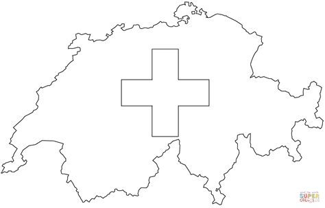 Sehr viele noten pro stückelung. Ausmalbild: Flaggen-Karte der Schweiz | Ausmalbilder ...