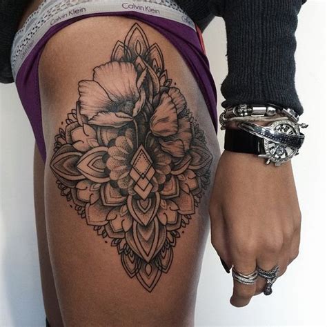 Top 100+ unique thigh tattoo for women. https://www.facebook.com/Unique-Tattoo-Designs ...