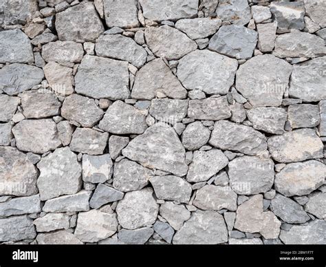 Dry Stone Wall The Random Pattern Of A Flat Dry Wall Stone Wall Full