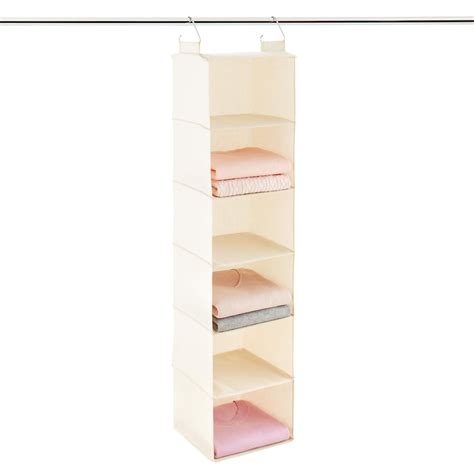 75*41cm hanging bag hanger storage organizer accessories container holder door. 6-Compartment Natural Canvas Hanging Sweater Organizer ...
