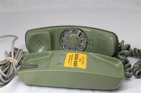 Vintage Bell Western Electric Trimline Green Rotary Dial Phone Avocado