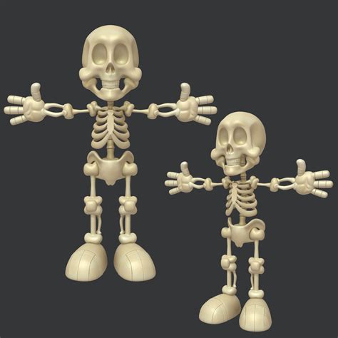 Skeleton Cartoon 3D | CGTrader