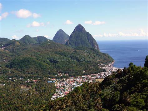 St Lucia Pitons Here Are The St Lucia Pitons Beyond The Fishing Town Of Soufri Sponsored