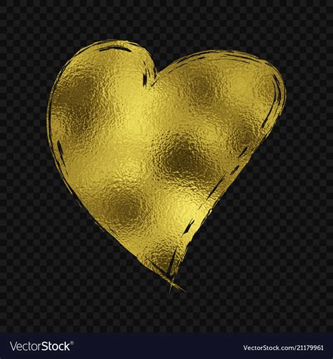 Gold Glitter Heart Royalty Free Vector Image Vectorstock