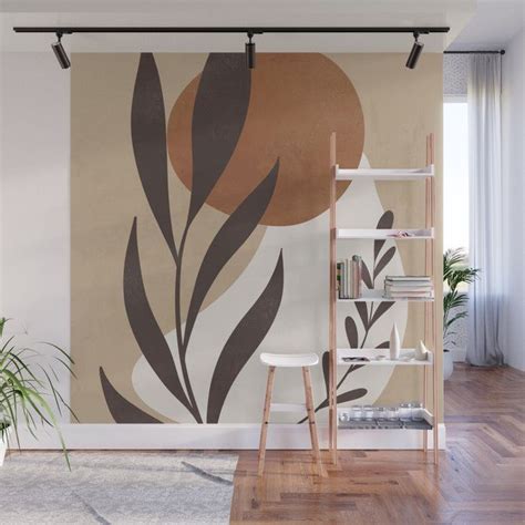 Buy Abstract Art Plant Wall Mural By Thindesign Worldwide Shipping