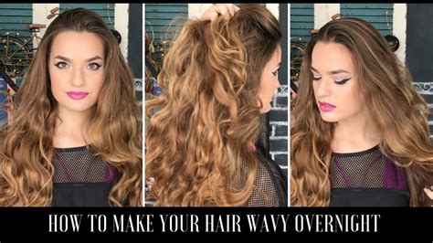 how to make your hair wavy overnight heatless and simple tutorial youtube