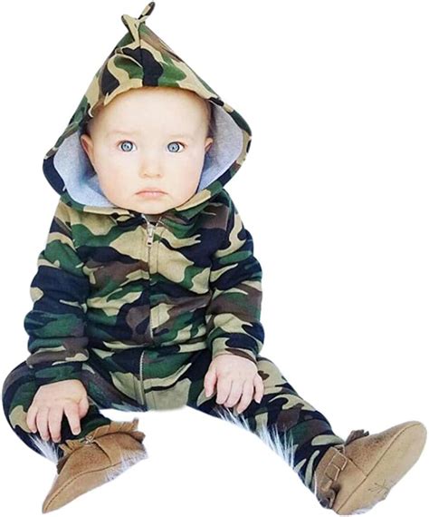 Vovotrade Infant Newborn Baby Boys Girls Camouflage Hooded